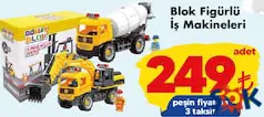 GOKİDY OYUNCAK BLOK FİGÜRLÜ İŞ MAKİNELERİ